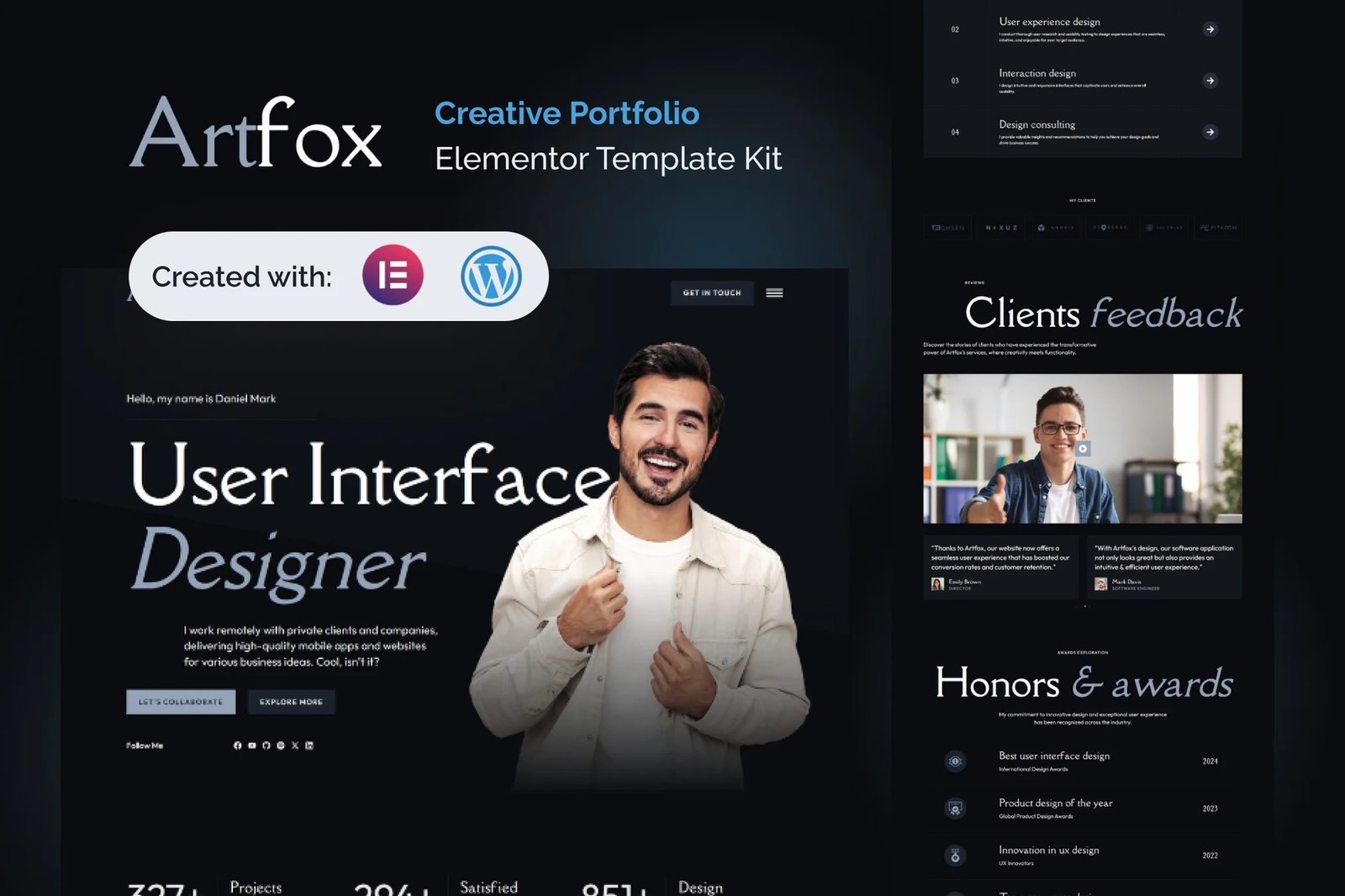 Artfox-Creative-Portfolio-Elementor-Pro-Template-Kit.jpg Artfox - Creative Portfolio Elementor Pro Template Kit - Image 1