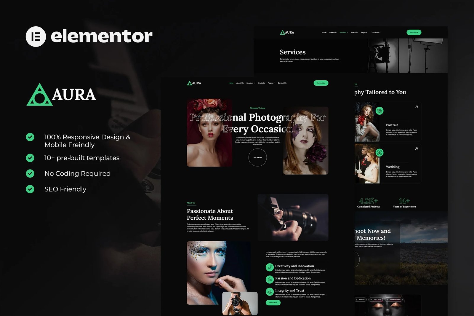Aura-Photography-Portfolio-Elementor-Template-Kit.jpg Aura - Photography & Portfolio Elementor Template Kit - Image 1