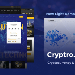 Cryptro 1.4.0 - Cryptocurrency, Blockchain , Bitcoin & Financial Technology WordPress Theme