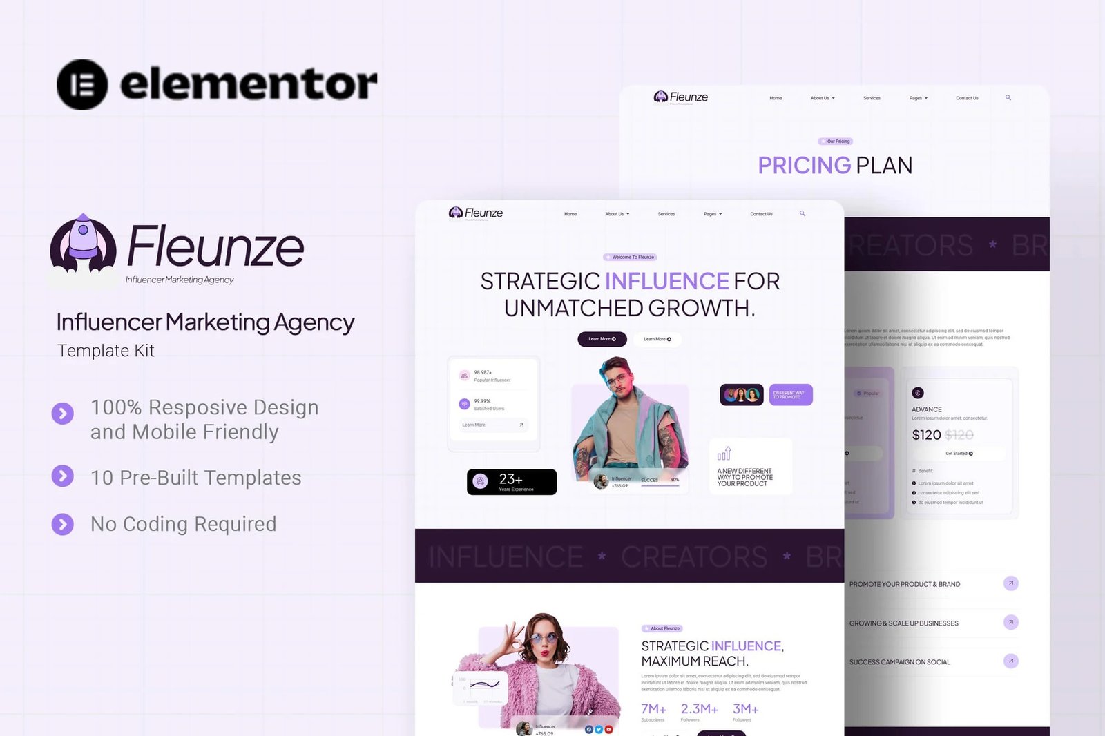 Fleunze-Influencer-Marketing-Agency-Elementor-Template-Kit.jpg Fleunze - Influencer Marketing Agency Elementor Template Kit - Image 1