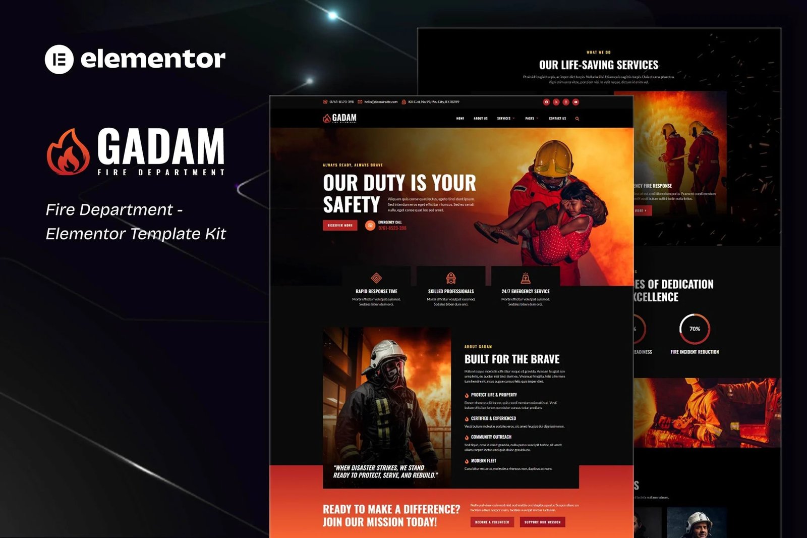 Gadam-Fire-Department-Elementor-Template-Kit.jpg Gadam - Fire Department Elementor Template Kit - Image 1