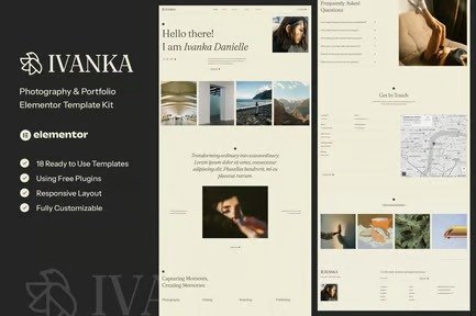 Ivanka-Photography-Portfolio-Elementor-Template-Kit.jpg Ivanka - Photography & Portfolio Elementor Template Kit - Image 1