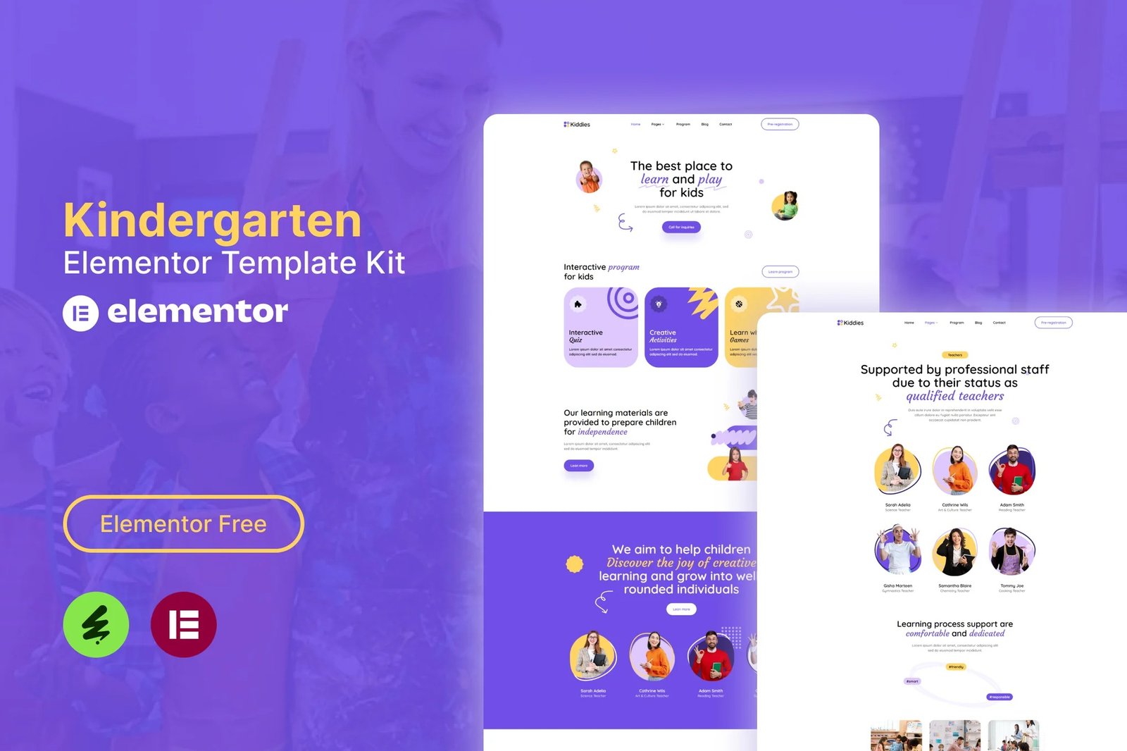 Kiddies-Kindergarten-Elementor-Template-Kit.jpg Kiddies - Kindergarten Elementor Template Kit - Image 1