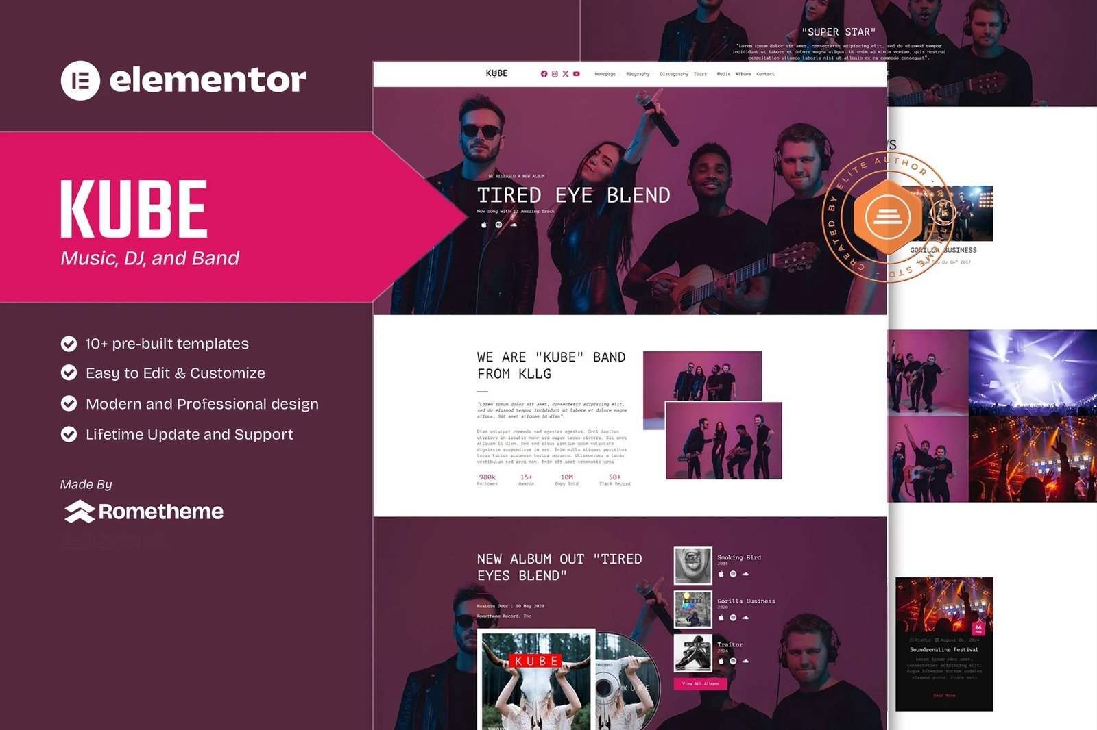 Kube-Music-Elementor-Template-Kit.jpg Kube - Music Elementor Template Kit - Image 1