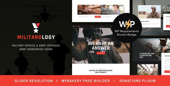 Militarology.jpg Militarology 1.0.12 ? Military Service & Army Veterans WordPress Theme - Image 1