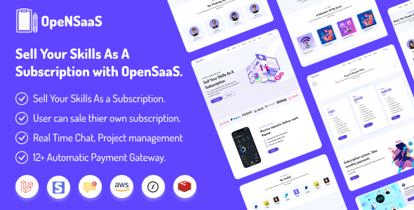 OpenSaaS.png OpenSaaS - Sell Your Skills As A Subscription (SAAS) - Image 1