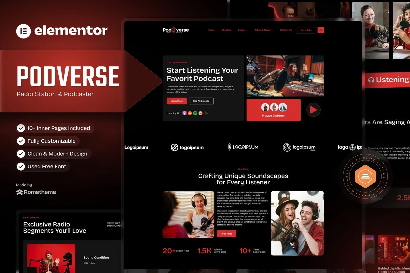 Podverse-Radio-Station-Podcaster-Elementor-Template-Kit.jpg Podverse - Radio Station & Podcaster Elementor Template Kit - Image 1
