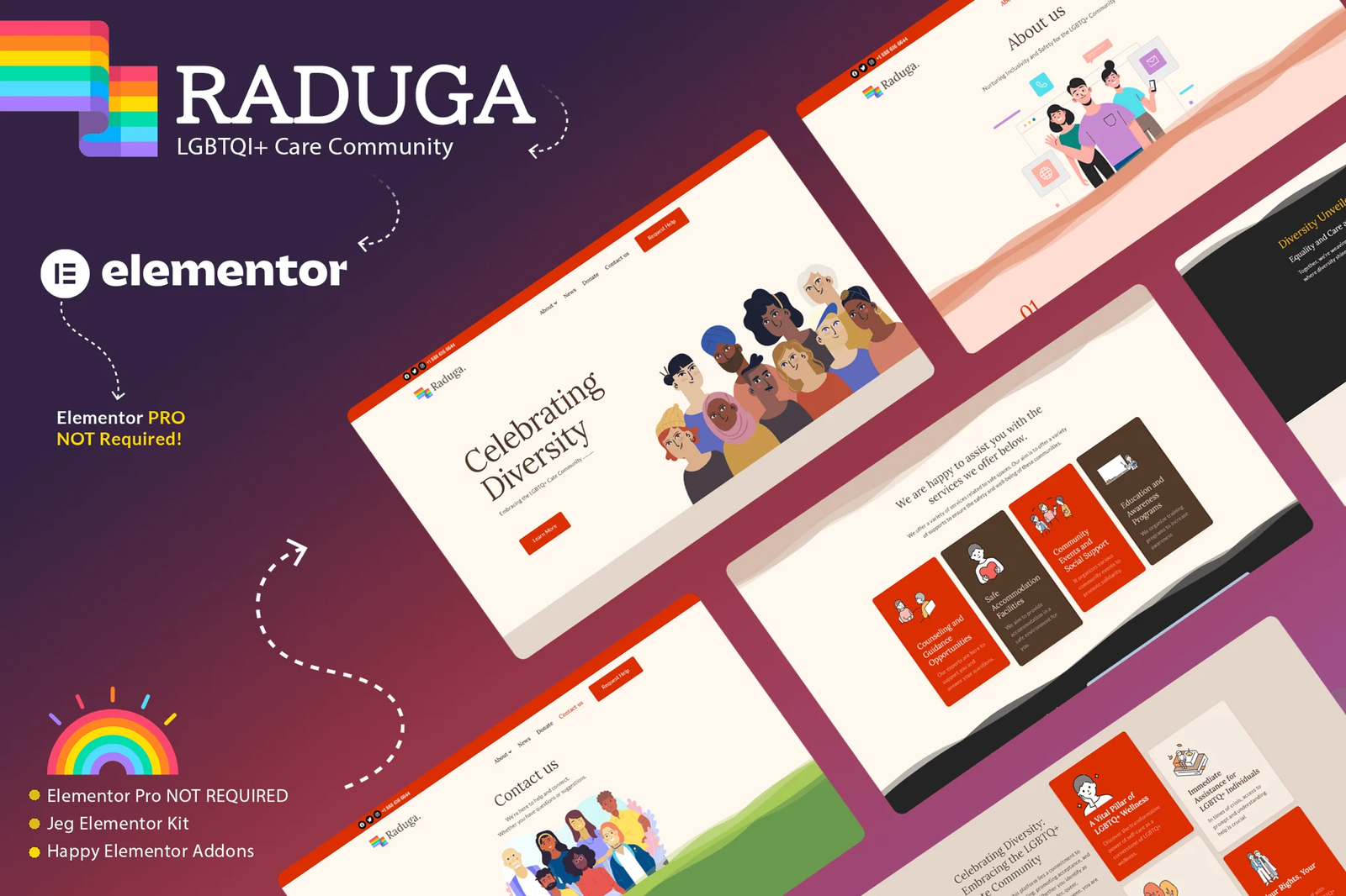 Raduga-LGBTQI-Care-Community-Elementor-Template-Kit.png Raduga - LGBTQI+ Care Community Elementor Template Kit - Image 1