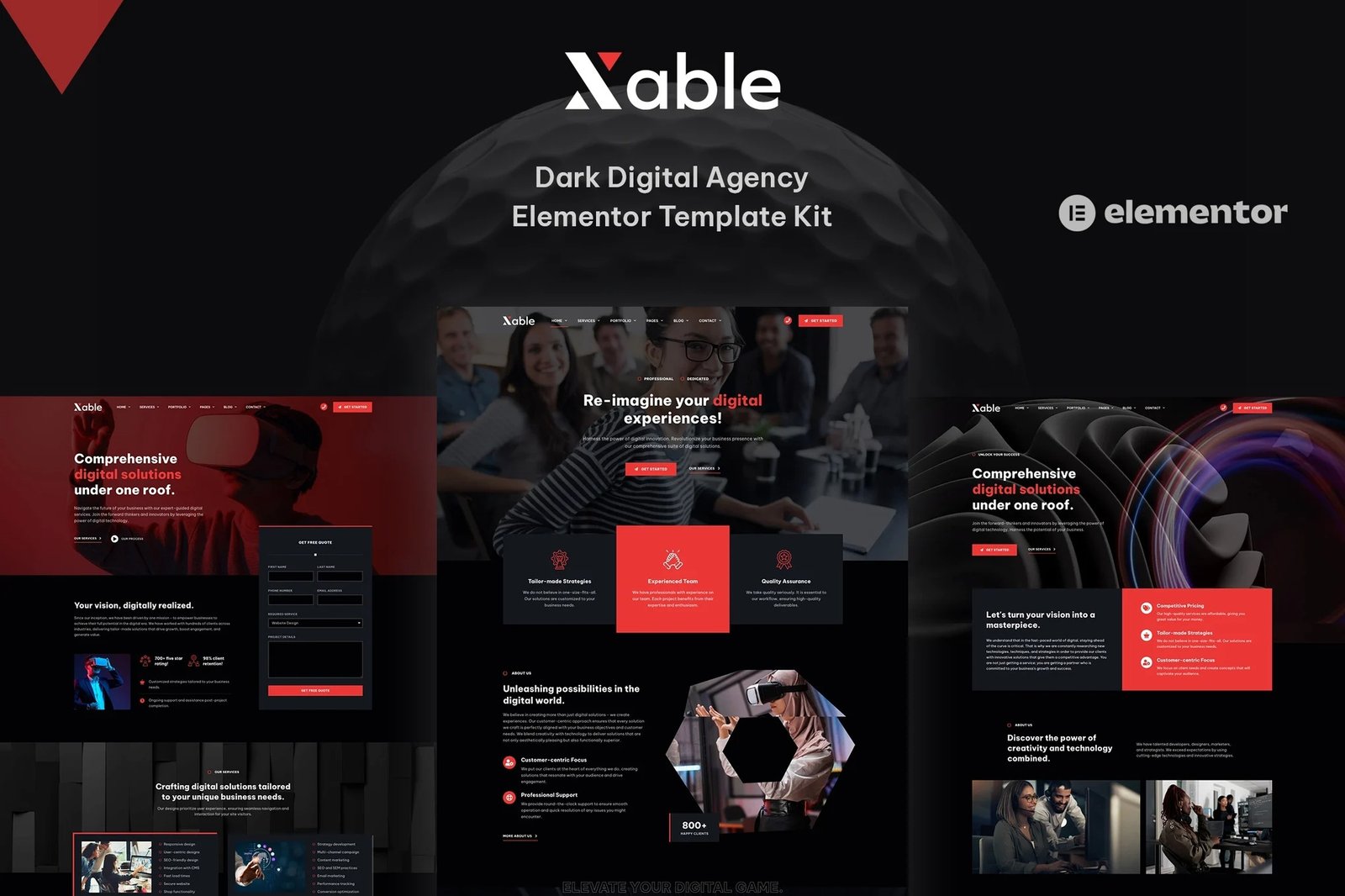 Xable-Dark-Digital-Agency-Elementor-Pro-Template-Kit.jpg Xable - Dark Digital Agency Elementor Pro Template Kit - Image 1