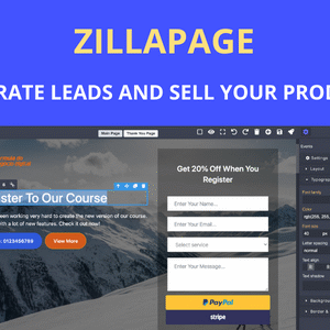 Zillapage 1.1.7 - Landing page and Ecommerce builder - Activated