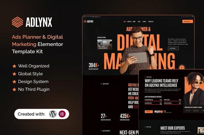 Adlynx-Ads-Planner-Digital-Marketing-Elementor-Template-Kit.jpg Adlynx - Ads Planner & Digital Marketing Elementor Template Kit - Image 1