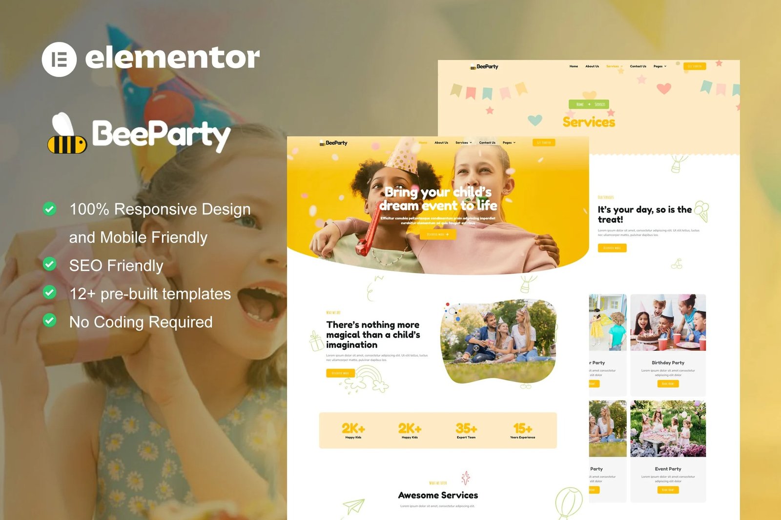 BeeParty-Kids-Party-Planner-Elementor-Template-Kit-1.jpg BeeParty - Kids Party Planner Elementor Template Kit - Image 1