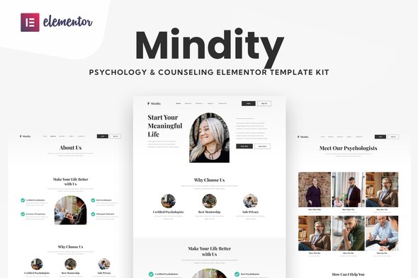 Cover-200.jpg Mindity - Psychologist Teraphist Elementor Template Kit - Image 1