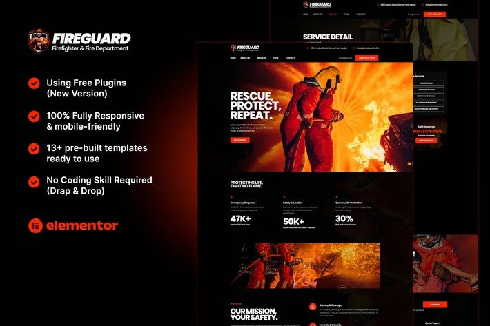 FireGuard-Firefighter-Fire-Department-Elementor-Template-Kit-1.jpg FireGuard - Firefighter & Fire Department Elementor Template Kit - Image 1