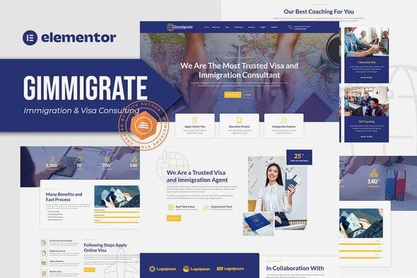 Gimmigrate-Cover.jpg Gimmigrate - Immigration & Visa Consulting Elementor Template Kit - Image 1