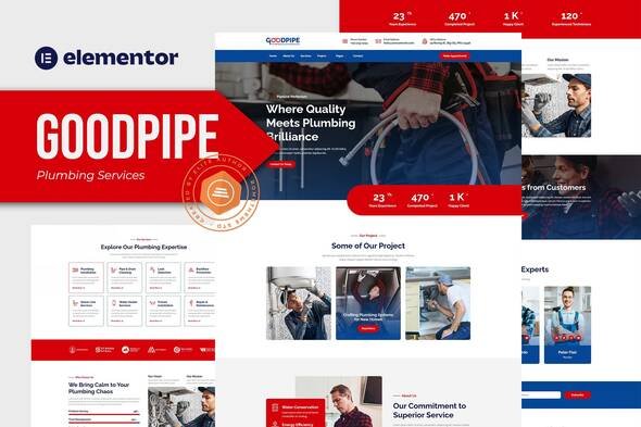 Goodpipe-Cover.jpg Goodpipe - Plumbing Services Elementor Template Kit - Image 1