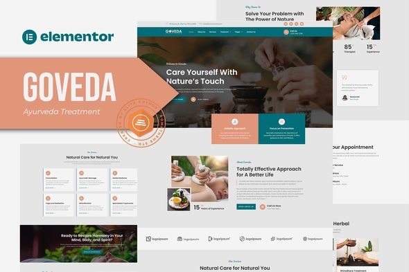 Goveda-Cover.jpg Goveda - Ayurveda Treatment Elementor Template Kit - Image 1