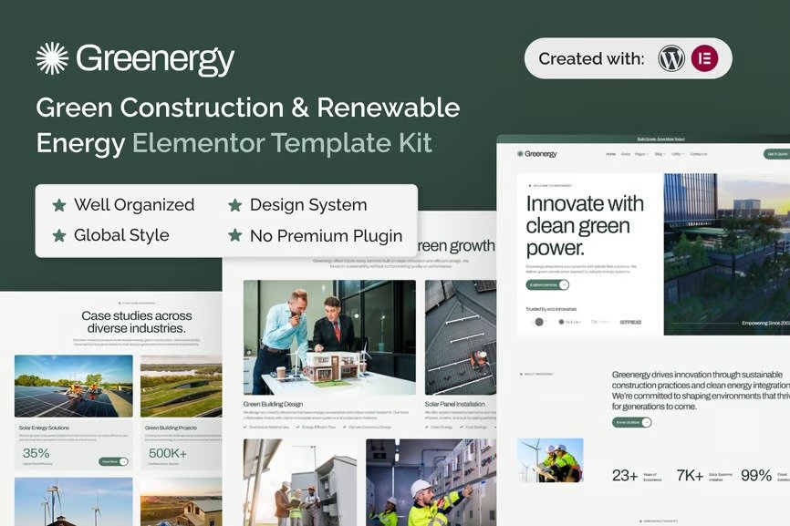 Greenergy-Green-Construction-Renewable-Energy-Elementor-Template-Kit-3.jpg Greenergy - Green Construction & Renewable Energy Elementor Template Kit - Image 1