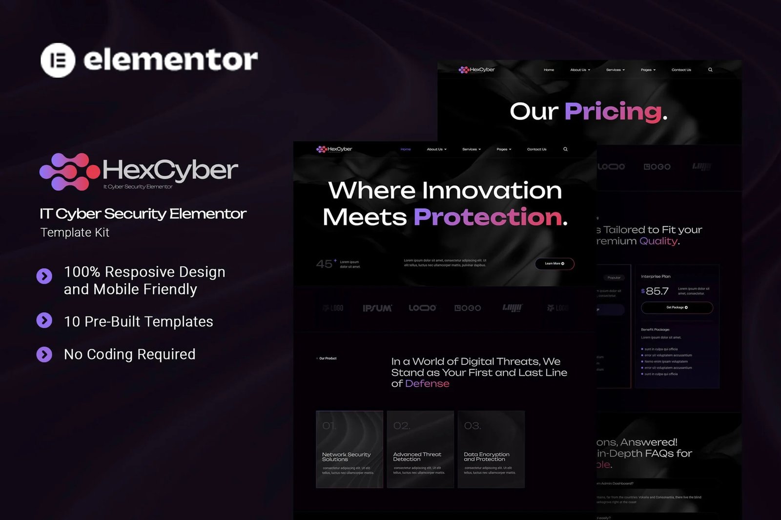 Hexcyber-IT-Cyber-Security-Elementor-Template-Kit.jpg Hexcyber - IT Cyber Security Elementor Template Kit - Image 1