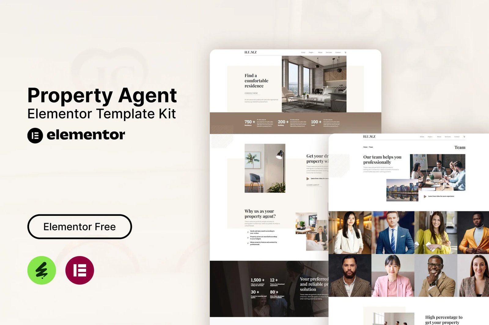 Humz-Property-Agent-Elementor-Template-Kit.jpg Humz - Property Agent Elementor Template Kit - Image 1