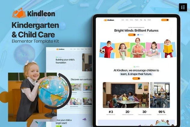 Kindleon-Kindergarten-Child-Care-Elementor-Template-Kit-1.jpg Kindleon - Kindergarten & Child Care Elementor Template Kit - Image 1