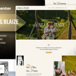 Laila & Blaize - Wedding Invitation Elementor Template Kit