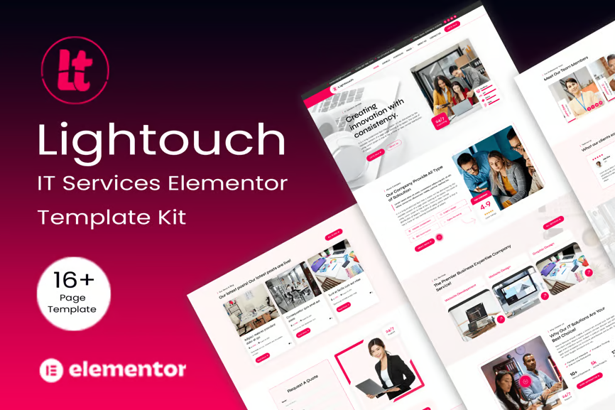 Lightouch-IT-Solutions-Elementor-Template-kit.png Lightouch - IT Solutions Elementor Template kit - Image 1