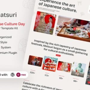 Matsuri - Japanese Culture Day Elementor Template Kit