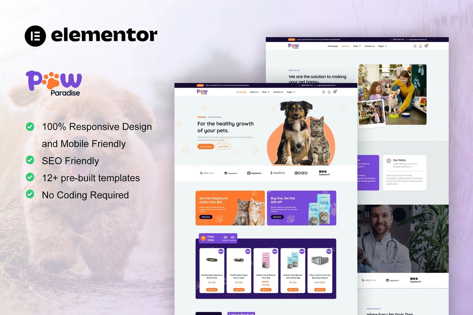 PawParadise-WooCommerce-Pet-Shop-Elementor-Template-Kit.jpg PawParadise - WooCommerce Pet Shop Elementor Template Kit - Image 1