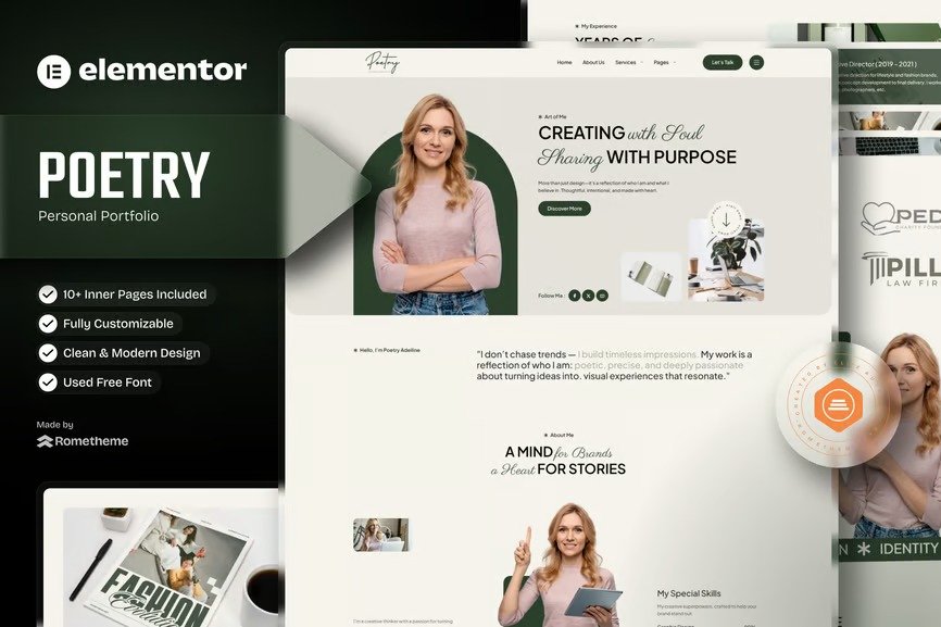 Poetry-Personal-Portfolio-Resume-Elementor-Template-Kit-2.jpg Poetry - Personal Portfolio & Resume Elementor Template Kit - Image 1