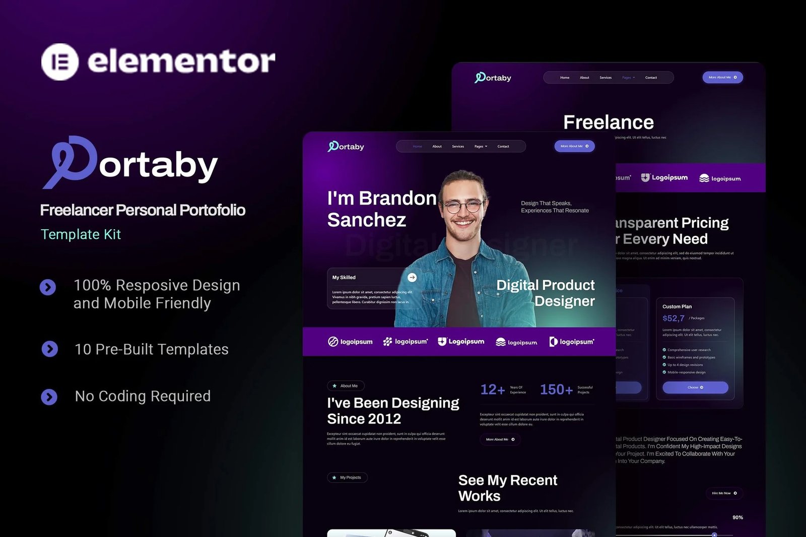 Portaby-Freelancer-Personal-Portofolio-Elementor-Template-Kit.jpg Portaby - Freelancer Personal Portofolio Elementor Template Kit - Image 1