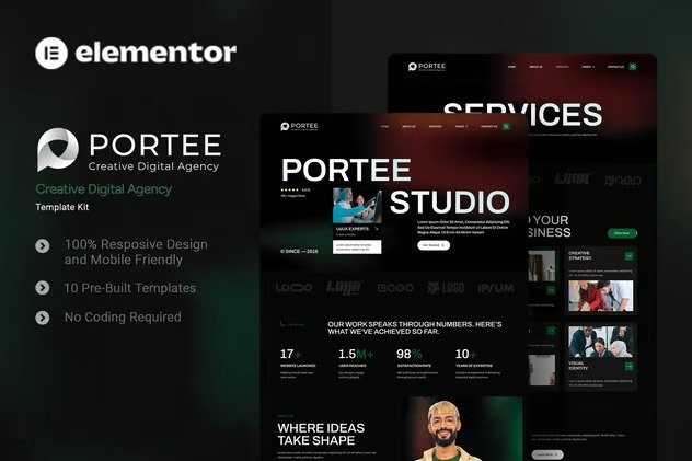 Portee-Creative-Digital-Agency-Elementor-Template-Kit-1.jpg Portee - Creative Digital Agency Elementor Template Kit - Image 1