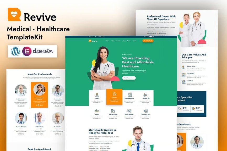 Revive-Medical-Elementor-Template-Kit.jpg Revive - Medical Elementor Template Kit - Image 1