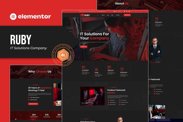 RubyCover2022.jpg Ruby - IT Solutions Company Elementor Template Kit - Image 1