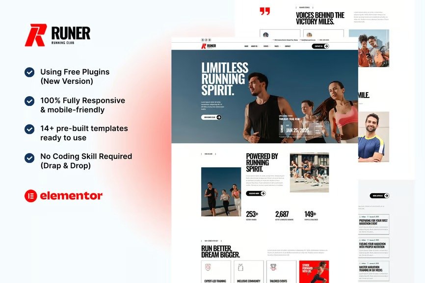 Runer-Running-Club-Marathon-Sports-Events-Elementor-Template-Kit.jpg Runer - Running Club, Marathon & Sports Events Elementor Template Kit - Image 1