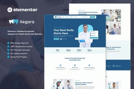 Xegara-Dentist-Dental-Care-Elementor-Template-Kit.jpg Xegara - Dentist Dental Care Elementor Template Kit - Image 1