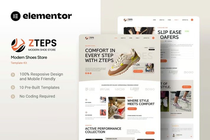 Zteps-Modern-Shoes-Store-Elementor-Template-Kit-1.jpg Zteps - Modern Shoes Store Elementor Template Kit - Image 1