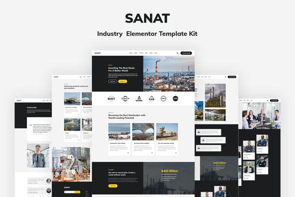 cover-22.png Sanat - Industry Elementor Template Kit - Image 1