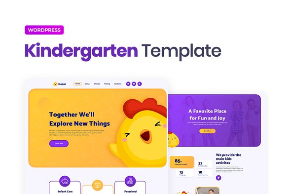 cover-56-1.jpg Kooki – Kindergarten Elementor Template Kit - Image 1