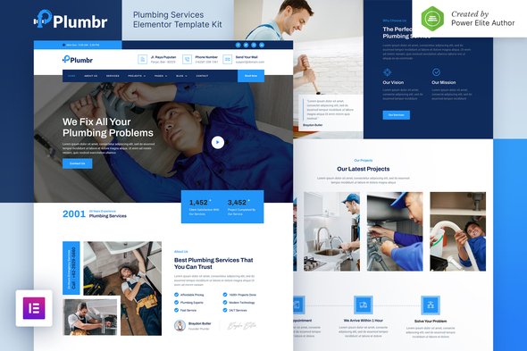 cover-81.jpg Plumbr – Plumbing Services Elementor Template Kit - Image 1