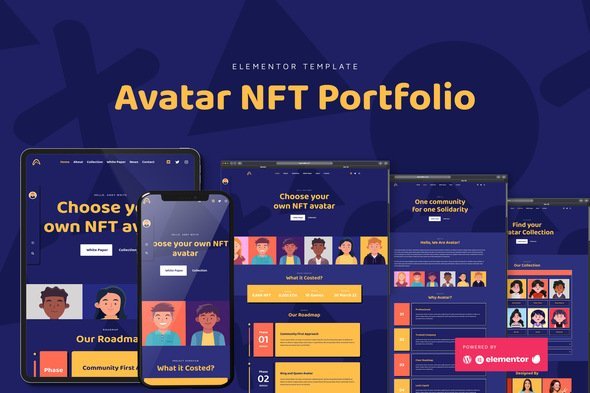 coverimage-avatar.jpg Avatar - NFT Portfolio Elementor Template Kit - Image 1