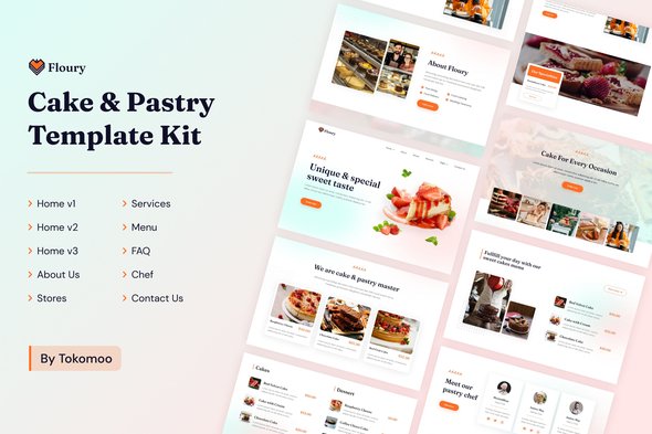 floury-cover-image.jpg Floury | Cake & Pastry Elementor Template Kit - Image 1