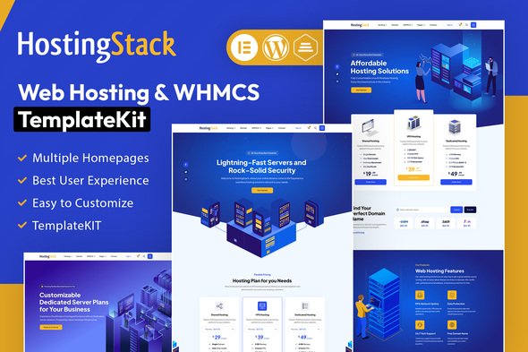 hostingStackCover.jpg HostingStack - Web Hosting Elementor Template Kit - Image 1
