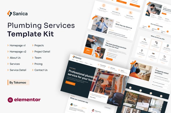 sanica-cover-image.jpg Sanica | Plumbing Services Elementor Template Kit - Image 1