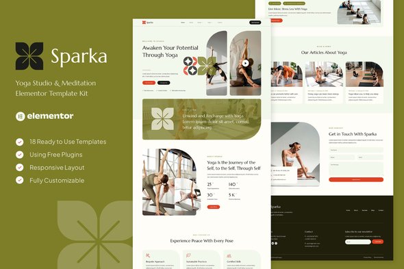 Cover-2.jpg Sparka - Yoga Studio & Meditation Elementor Template Kit - Image 1
