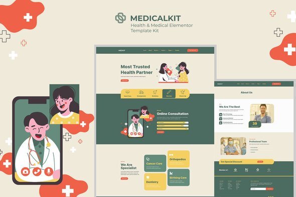 Cover-396-1.jpg Medicalkit - Health & Clinical Care Elementor Template Kit - Image 1