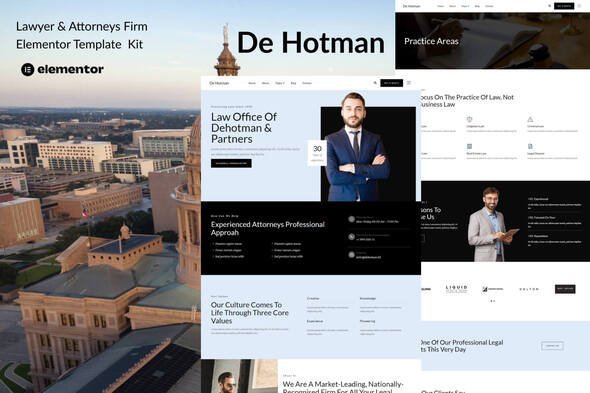 Cover20preview20de20hotman.jpg DeHotman - Laywer & Attorney Firm Elementor Template Kit - Image 1