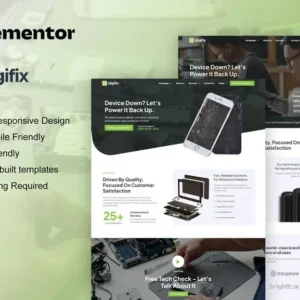 DigiFix - Mobile Phone Repair Elementor Pro Template Kit