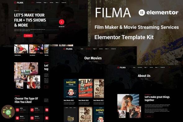 Filma-Cover-Image.jpg Filma - Film Maker & Movie Streaming Services Elementor Template Kit - Image 1