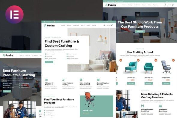 Funira-Kit-1.jpg Funira - Custom Craft Furniture Elementor Template Kit - Image 1